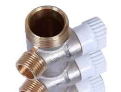 Коллектор STOUT распределительный 1", 4 отвода 1/2" плоское уплотнение (Арт. SMB 6852 011204)