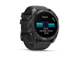 Умные часы Garmin Fenix 8 - 51 мм, AMOLED серый, черный силиконовый ремешок (010-02905-00)