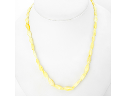 Бусы "Змейка" из молочного янтаря