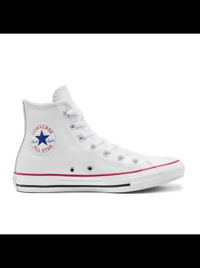 Кеды Converse All Star белые высокие кожаные 132169C фото