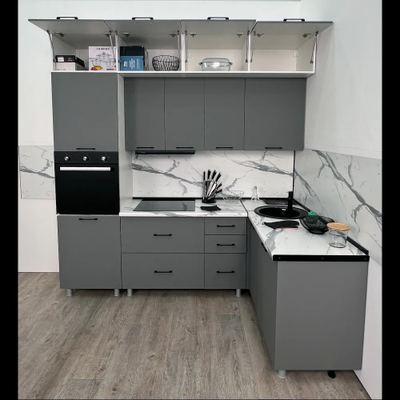 Кухня угловая трёхуровневая "МРКГ 100/Шопен" 2.4х1.6 м (МР)