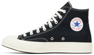 Кеды Converse Play Comme Des Garçons черные  высокие