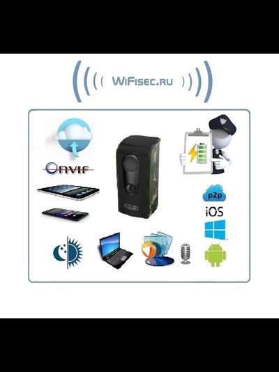 FreeCam, Всепогодная беспроводная WiFi видеокамера на аккумуляторе с DVR, HD 960p (до 90 дней) (камуфляж) (Clever Dog)