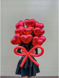 Букет из шаров сердца 11шт