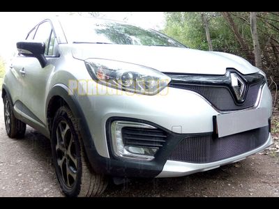 Защита радиатора Renault Kaptur 2016- black верх