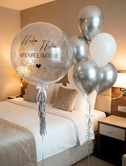 Шар с конфетти и фонтан