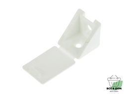 Уголок мебельный с шурупом белый (4шт)