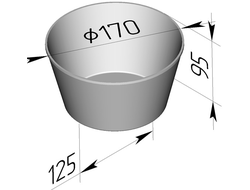 Хлебная форма Л17А (170 х 125 х 95 мм)