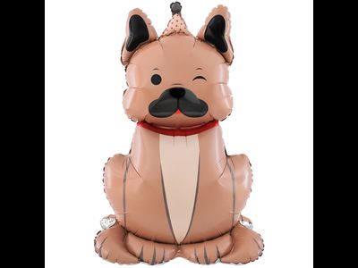 Шар 3D (39&#039;&#039;/99 см) Бульдог в колпачке