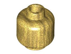 Minifigure, Head Plain - Hollow Stud, Pearl Gold (3626c / 4621352)
