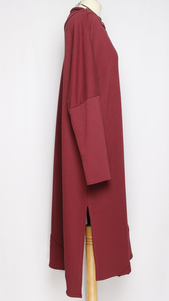 ПЛАТЬЕ БОХО "Молния плотное" вишня, жёлтое р.46-52