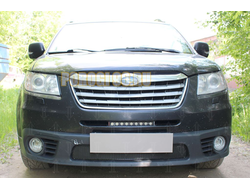 Защита радиатора Subaru TRIBECA (I рестайлинг) 2007-2014 black PREMIUM