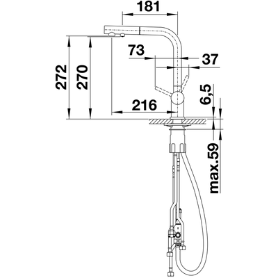 Смеситель Blanco FONTAS-S II сатин золото