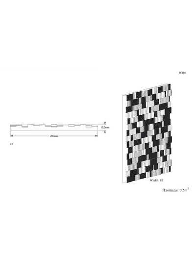 Декоративная стеновая 3D панель из полиуретана Orac Decor W216 MATRIX