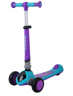 Детский трехколесный самокат SPORTSBABY MS-948 SpeedWay фиолетово-голубой со световыми эффектами