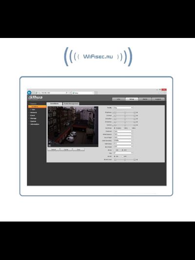 DaHua, уличная WiFi/LAN видеокамера с встроенным DVR и аудиоканалом. HD (-40~60 С)