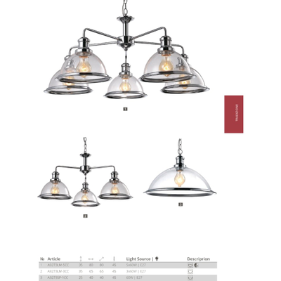 Люстра подвесная OGLIO A 9273 LM-5CC