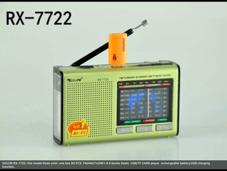 Радиоприёмник MP3 плеер GOLON RX-7722 с фонариком
