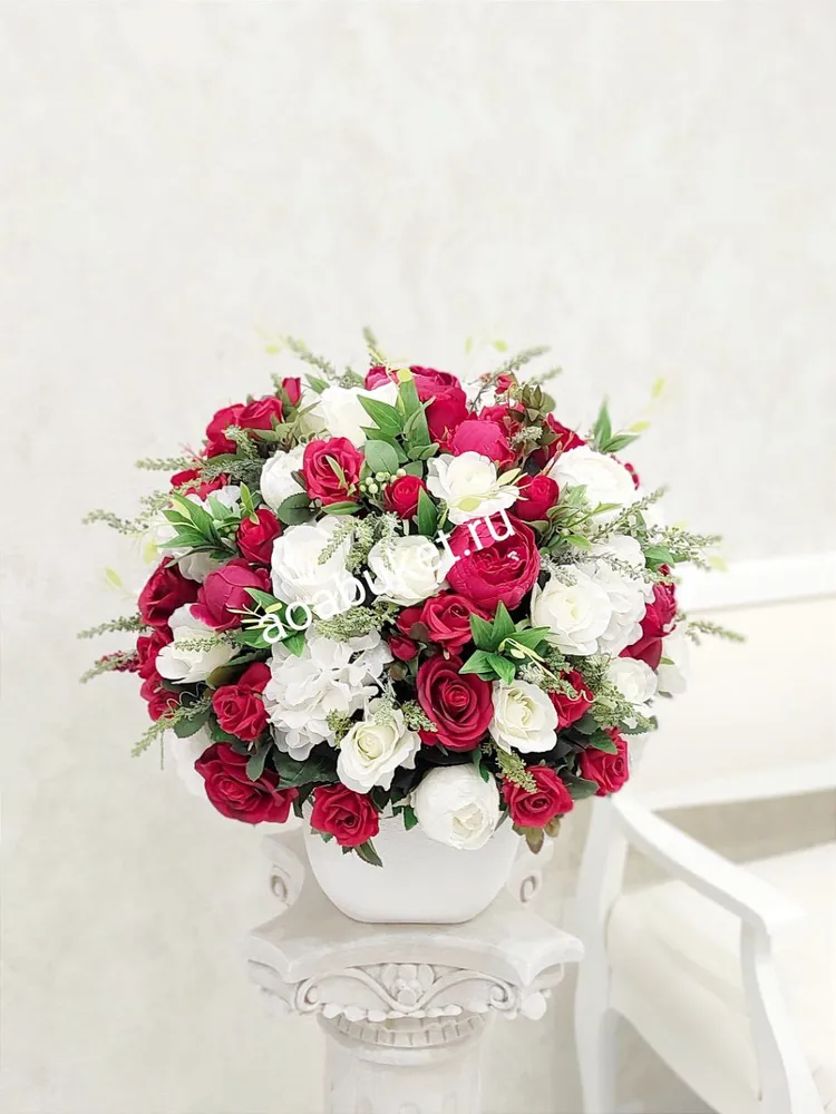 35. Искусственные цветы для новогоднего декора и композиции из искусственных цветов