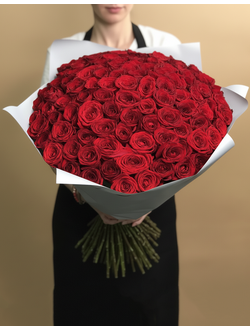 101 красная роза (цвет на выбор)