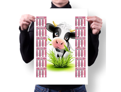 Календарь настенный с символикой "Быка" №10