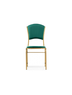 Стул на металлокаркас Арналд зеленый / золотой