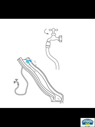 Горка детская разборная 3 метра - скат HDPE rocli