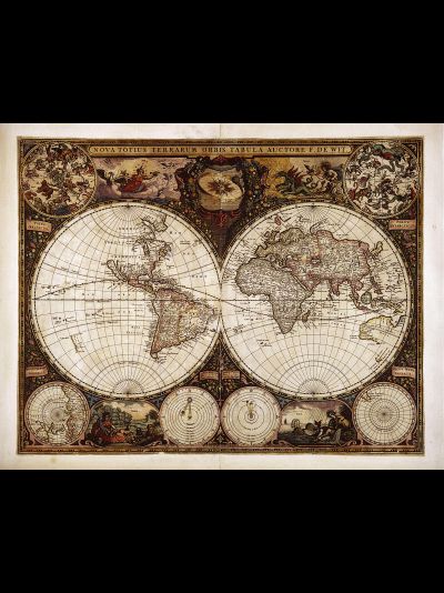 Картина обогреватель, фото старинной Карты мира 1665