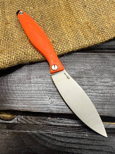 Фрикционный складной нож Канадец Малый сталь VG-10, рукоять G10 оранжевый