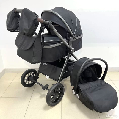 Детская коляска 3 в 1 Luxmom A4 Черный