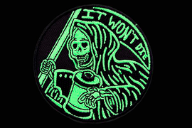 Светящаяся в темноте вышивка нашивка