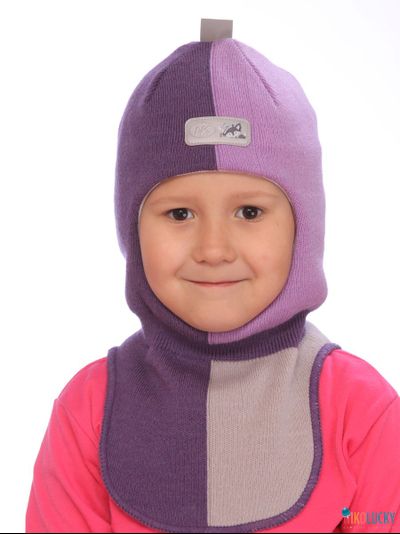 Шапка-шлем  21101-03, цвет баклажановый,сиреневый р. 50-52