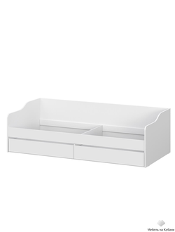 КР 2 кровать Белый текстурный