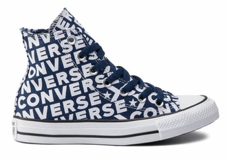 Converse All Star LOGO синие высокие мужские