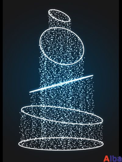 Светодиодная 3Д декорация Кольца 4 м