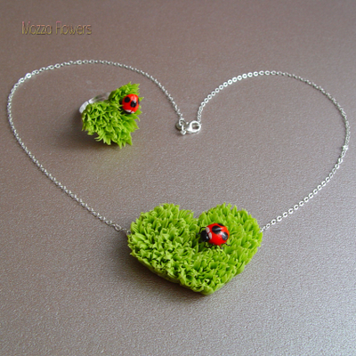 Кольцо "Травяное сердечко".