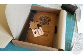 кожаный органайзер с гравировкой на обложке, именной ежедневник, ежедневник на заказ