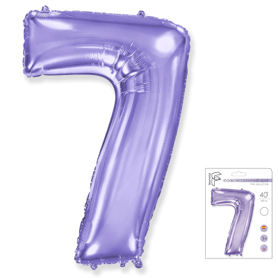 Цифра фольгированная Лиловая 102 см.