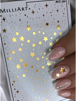Слайдер-дизайн MilliArt Nails Металл MTL-264
