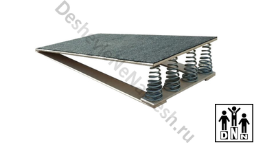Мостик гимнастический подкидной (прямая платформа, на четырех пружинах)