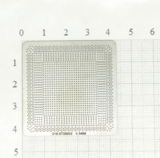Трафарет BGA для реболлинга чипов компьютера ATI 215-0735003 0,5мм