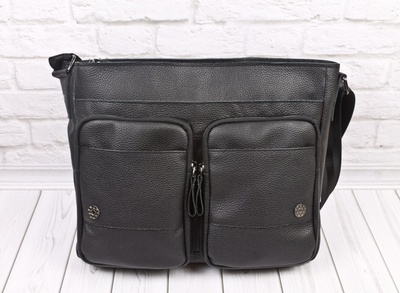 Кожаная мужская сумка Madruzzo black (арт. 5068-01)