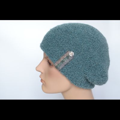 Мятный берет из альпака Vizio Италия 9014 В фото