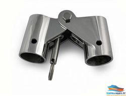 Кронштейн складной с фиксацией, для трубы 22/25 mm, нержавеющая сталь