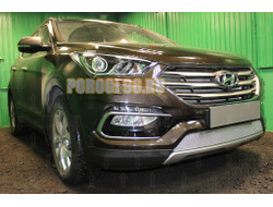 Защита радиатора Hyundai Santa Fe 2015-2018 chrome PREMIUM