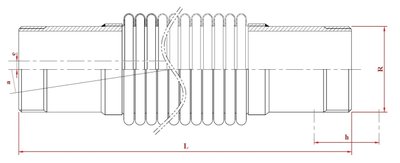 Компенсаторы сильфонные универсальные газовые КСУ-Г 32-3-24-20-70