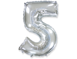 Фольгированная цифра-Серебряная