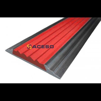 Алюминиевая полоса с резиновой вставкой 3000 мм  цвет в ассортименте