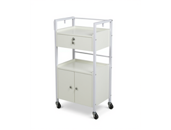 ТЕЛЕЖКА КОСМЕТОЛОГИЧЕСКАЯ --Cărucior cosmetologic cu dulap și sertar cu cheie, alb