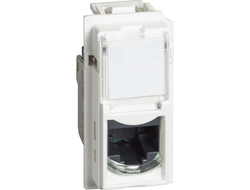 Розетка RJ45 категории 5e UTP Bticino Living Now, механизм цвет белый - KW4279C5E